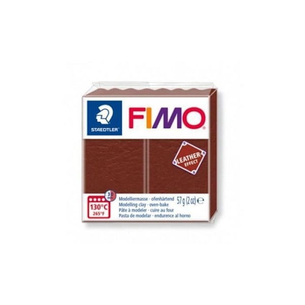 Polymeerimuovailusavi - Fimo - Nahkaefekti - Ruskea n°779 - 57gr - Nahkaefekti Brun nr 779