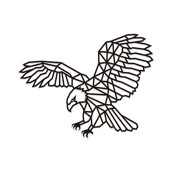 Trævægpuslespil - Eagle 83,5 cm Svart