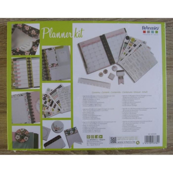Kit Planner - Artemio - Onnelliset hetket - 168 sivua - Sääntö mukana - Vaihtelevat tarrat