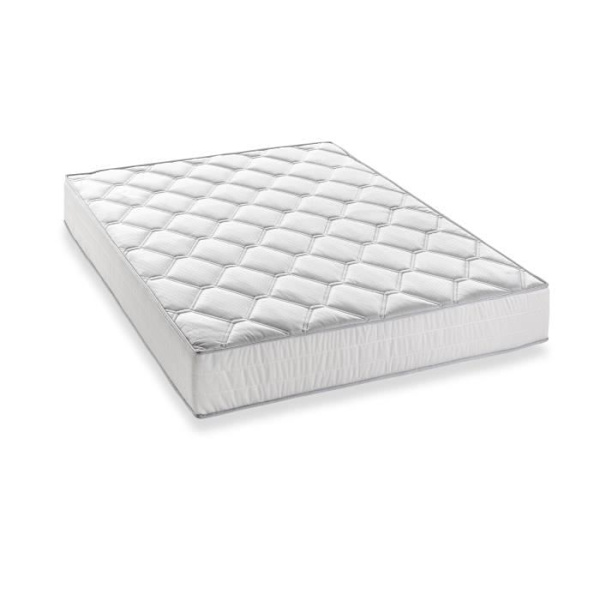 Komplet pakke madras 160 x 200 cm + boxspring + dyne + 2 puder - 24 cm - DEKO DREAM Malin Vit