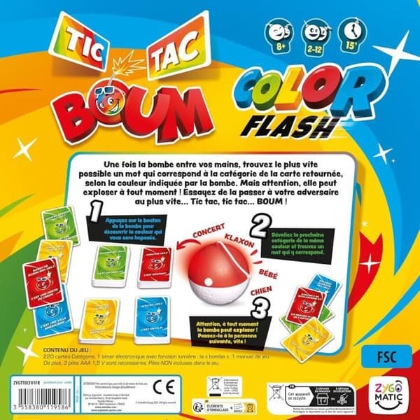 Tic Tac Boum Farve Flash Flerfärgad