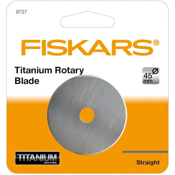 Lame roterende - Fis - Ø45 mm - Titan - Reserve til papirskærer og cutter - Lige snit
