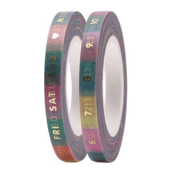 2 fine pastelfarvede dadel malertape Pastell