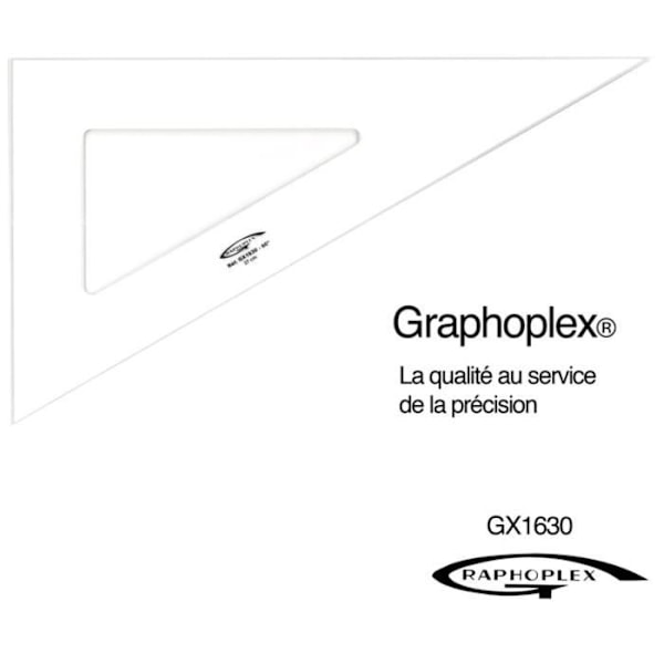 60° kvadrat 3 anti-fläckar kanter 37 cm - Graphoplex {color}