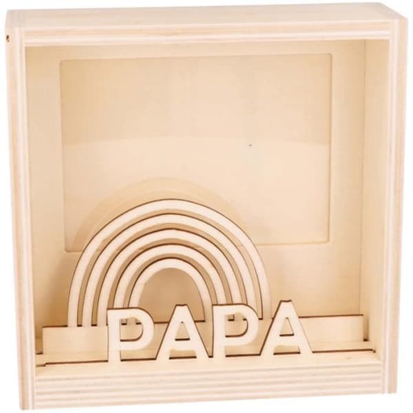 3D puukehys - Isä - 15 x 15 x 5 cm