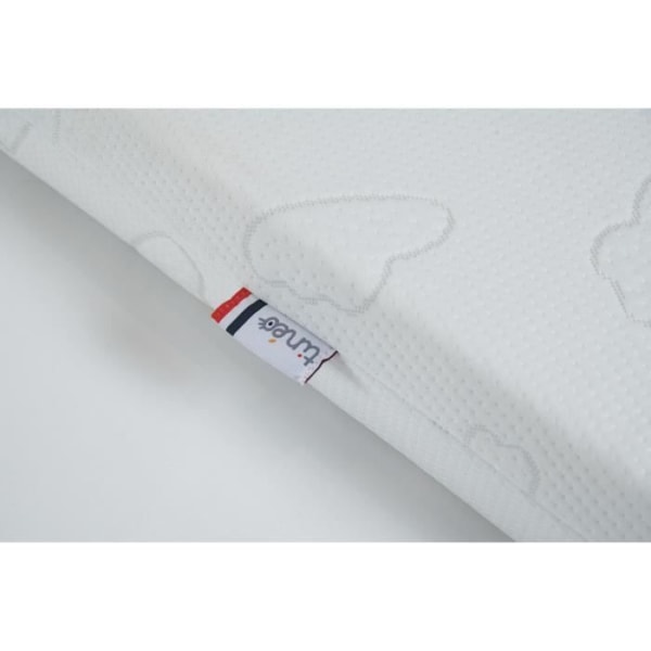 TINEO NUAGE madrass - Avtagbart överdrag - 60x120x10 cm Vit
