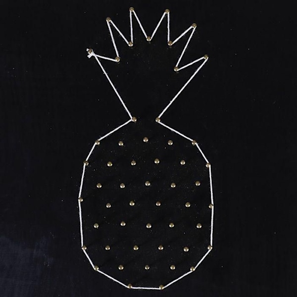 String Art box - Ananas tavle wire kunst 22 x 22 cm Svart