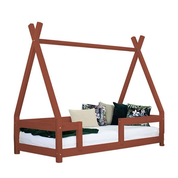 Lit cabane enfant NAKANA 80 x 180 rød tegl Röd