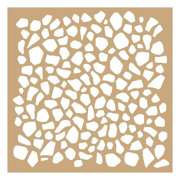 2 Kraft Terrazzo och växtschabloner 20 x 20 cm brun