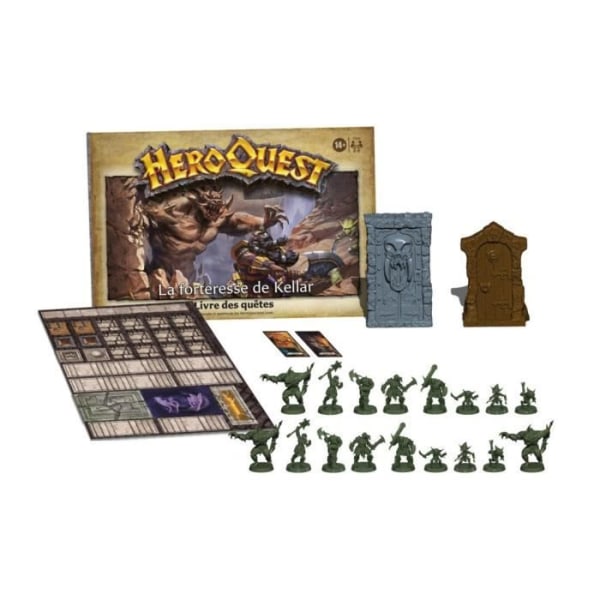 HeroQuest, Kellar's Fortress-expansion, 2 till 5 spelare, från 14 år och uppåt, HeroQuest-spelsystem krävs - Avalon Hill Flerfärgad