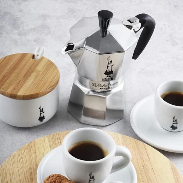 BIALETTI italiensk kaffemaskine - Moka Express - Aluminium - 4 kopper Grå