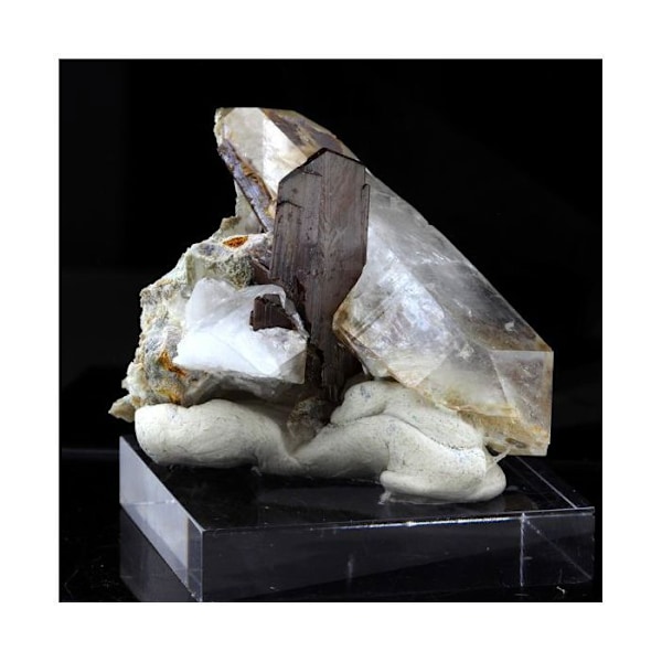 Sten og mineraler. Kvarts + Brookite. 321,5 øre. Balochistan, Pakistan.