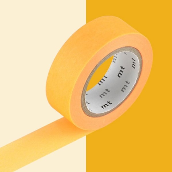 Ensfarvet malertape - Fluorescerende orange - 1,5 cm x 7 m Orange