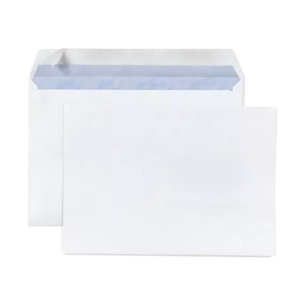 100 vita papperskuvert - 16,2 x 22,9 cm