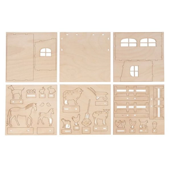 Kit Dekor 3D Trægård i FSC 45 dele Beige