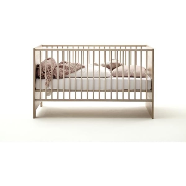 Duo babyværelse: Seng 70 x 140 cm + AHOI omklædningskrin - Eg - TREND TEAM Patinerad antik ek