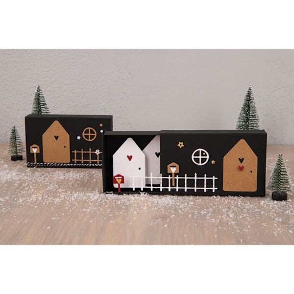 Skärform - Tomtehus - 7 x 7 cm - Grå - RAYHER - Vuxen - Blandat Grå