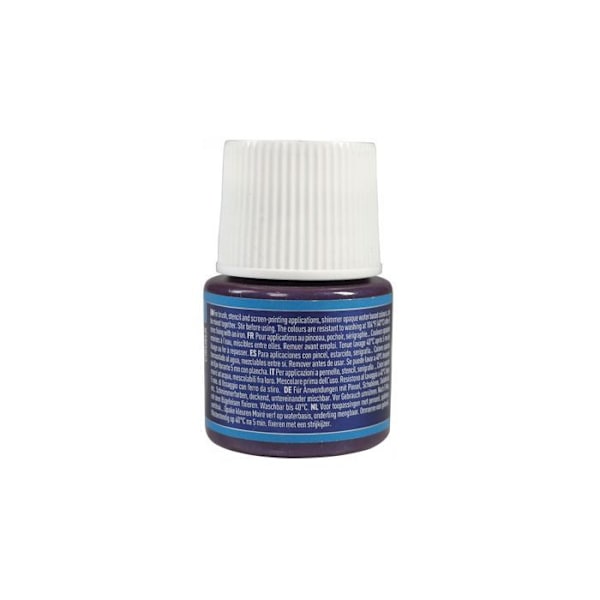 Kangasmaali - Pébéo - Setacolor läpinäkymätön luumumoire - 45 ml - Kiiltävä efekti - Sekoitettu plommonmoiré