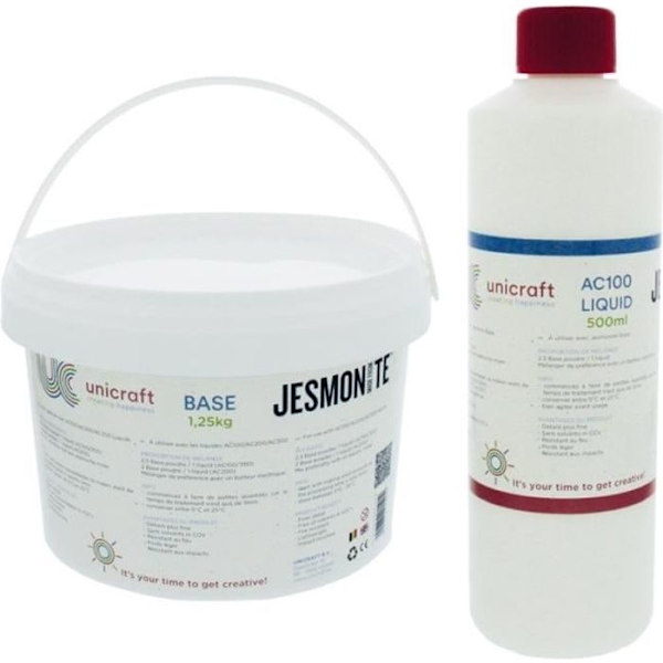 Jesmonite AC 100 - Perusnestettä 500 ml + Pölyperus 1,25 kg