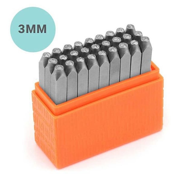 ImpressArt Sans Serif kohokuviointileimasimet 3mm 27kpl Orange