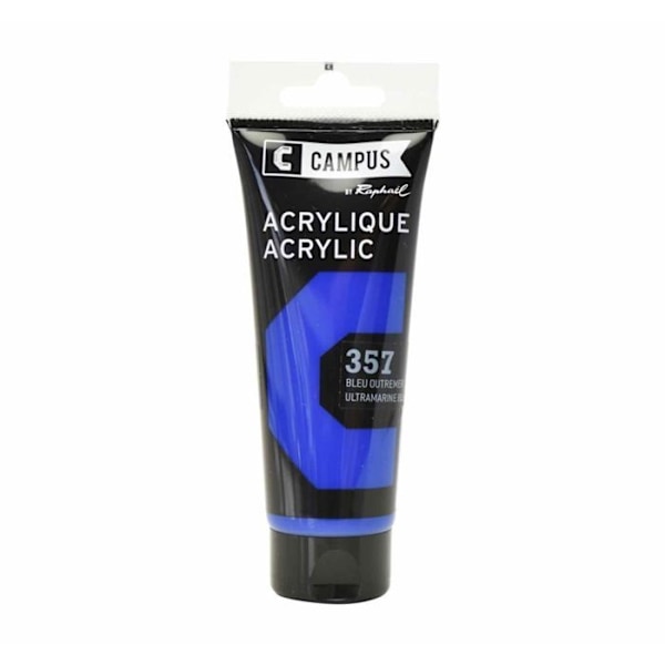 Akrylmaling - Campus by Raphael - 357 - Ultramarinblå - 100 ml - Blandet Ultramarinblå