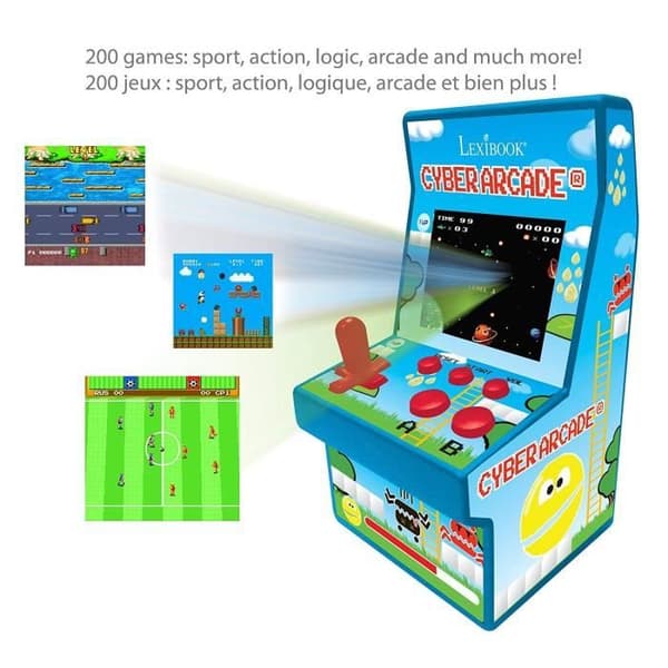 Cyber Arcade® bærbar konsol - 2,8'' skærm 200 spil