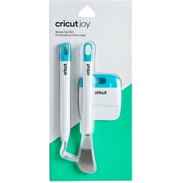 CRICUT Joy Starter Tool Kit - CRICUT-merkki - Mukana lastaa, leikkuri ja kaavin Vitt, blått och silver