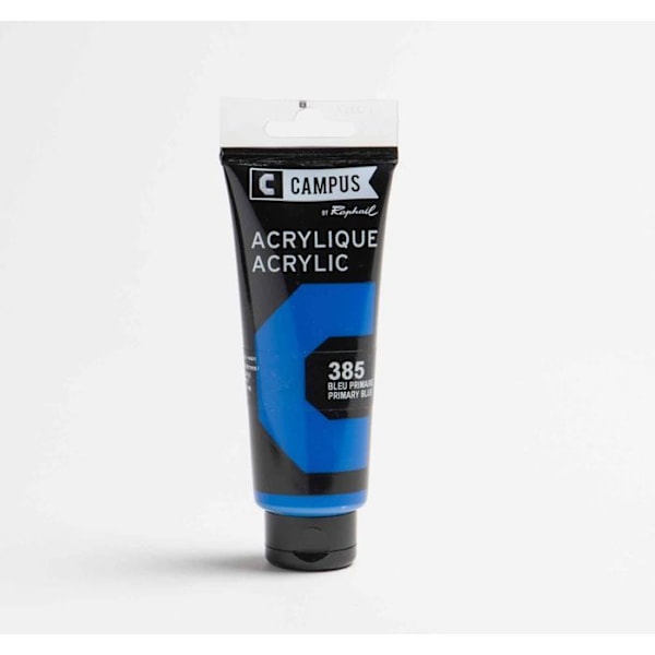 Akrylmaling - Campus by Raphael - 385 - Primær blå - 100 ml - Blandet Primär blå
