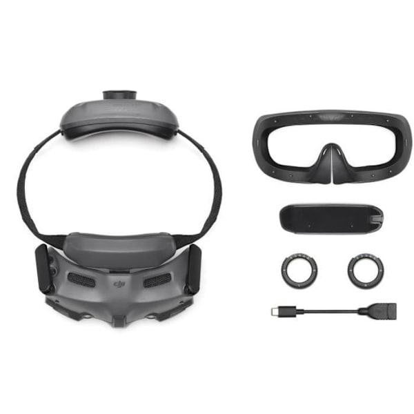 Drone controller headset - DJI - Goggles 3 - Intuitiv kontroll genom kroppsrörelser Grå