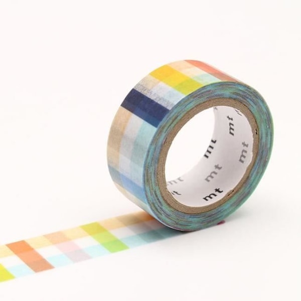 Maskeringstejp - ORIGINAL - MT 15 mm - Dubbelsidig - Flerfärgad - Washi-papper Flerfärgad