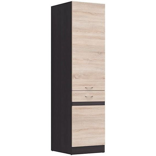 JUNONA Køkkensøjle 2 låger venstre åbning - L 50 x H 196 x D 46 cm - Sonoma eg Sonoma ek, wenge