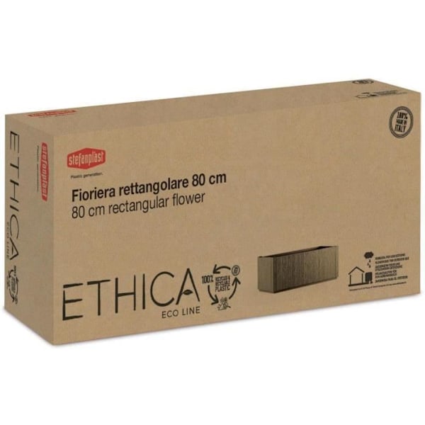 Ethica rektangulär blomlåda 80 cm grön Grön