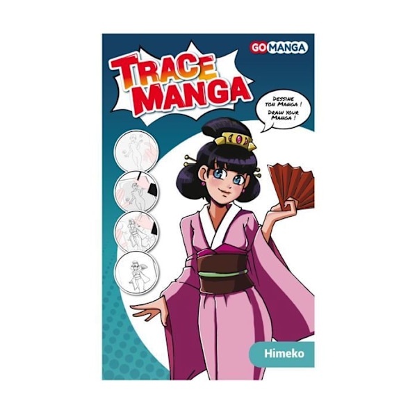 Tegneskabelon - GO MANGA - Himeko - A4 - Blødt plast - Flerfarvet Flerfärgad