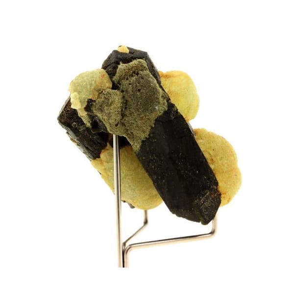 Stenar och mineraler. Prehnite + Epidot. 331,0 cent. Bendougou, Kayes, Mali.