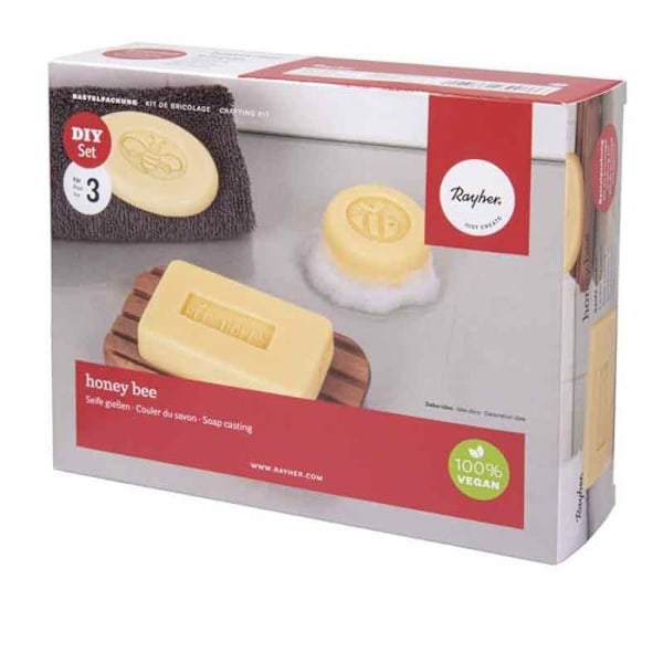 Kit tvål - Honung Bi - 3form. - 200g - Multifärgad - Mjuk mot huden Transparent