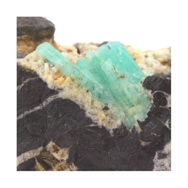 Sten og mineraler. Smaragd. 1113,20 øre. Muzo-minen, Boyacá-afdelingen, Colombia. Grön