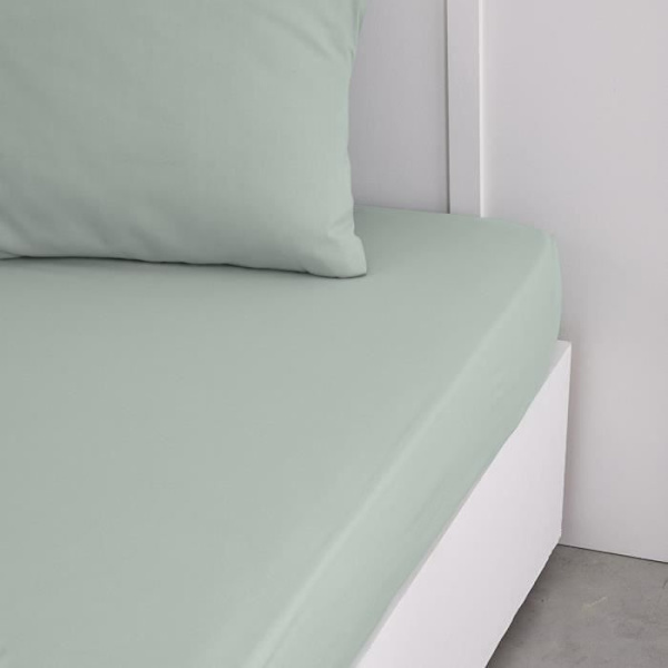 I DAG Essential kappelagen - 140 x 200+30 cm - 2 personer - 100% almindelig bomuld - Celadon Grön