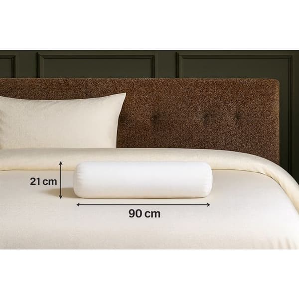 Traversins - PROMO LINGE - Polyester - 90 x 21 cm - Vit Vit