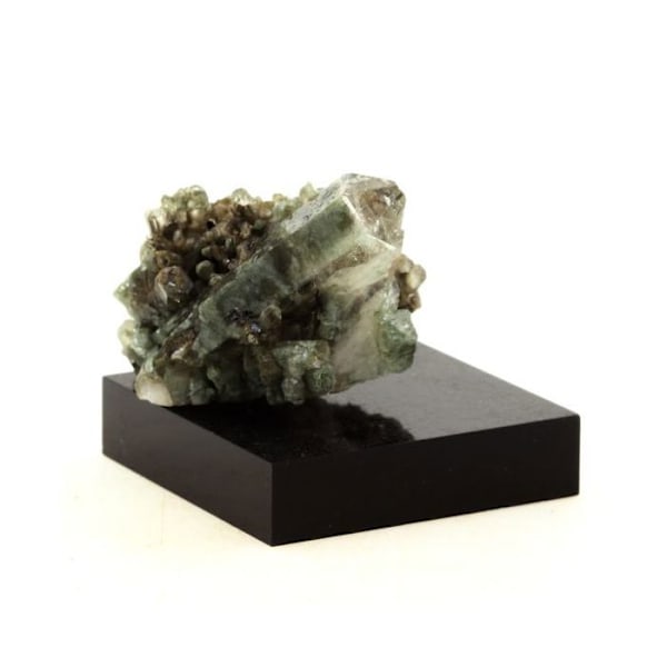 Sten og mineraler. Kvarts + Klorit. 119,55 øre. Les Deux Alpes, Oisans, Isère, Frankrig.