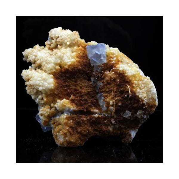 Sten og mineraler. Fluorit. 644,5 øre. Mont-Roc Mine, Tarn, Frankrig..
