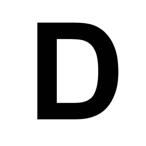 Stort D i MDF træ til at dekorere - 8 cm brun