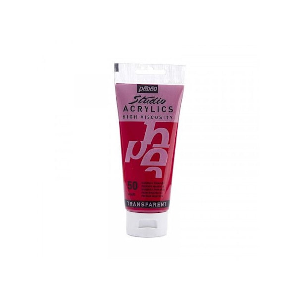 Akrylfärg - PEBEO - Studio Acrylics - 5 tuber à 100ml - Primärfärger - Lätt att använda 5 primära färger