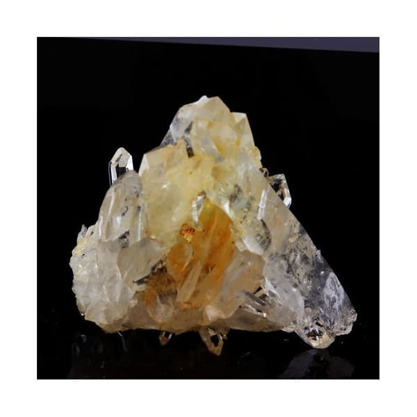 Quartz 'bjergkrystal' og Siderite 82,4 karat Vit