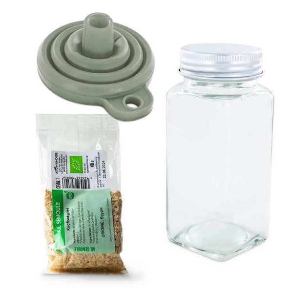 Kryddflaska - Ekologisk - 40 g - Glas - Silikontratt - Modernt design
