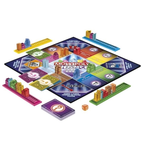 Monopoly Chance, snabbt Monopoly-brädspel för familjen, för 2 till 4 spelare, cirka 20 min.