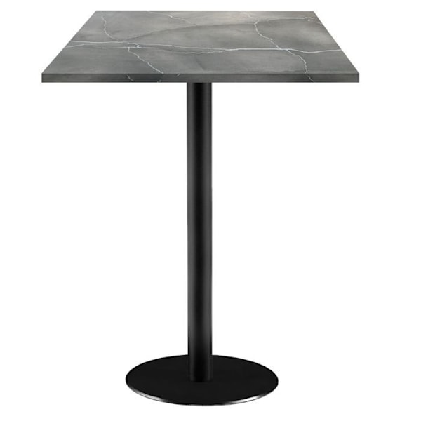 Højt bord 60 x 60 cm - Rom model marmoreret blå måne Grå