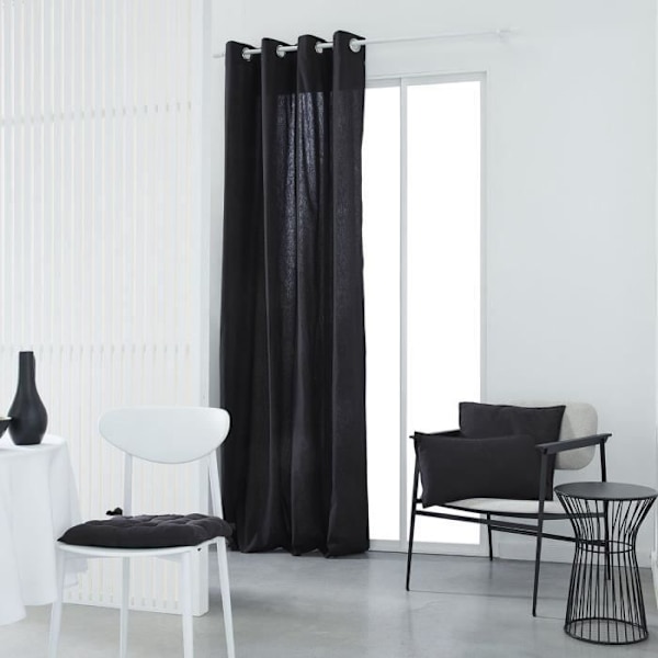 IDAG öljettgardin - 140x240cm - 100% Bomull - Träkol Träkol