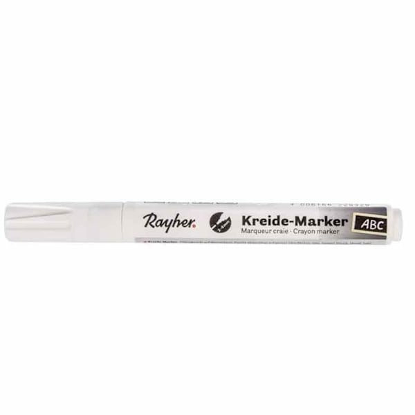 Kridtmarkør - fane. - Hvid - Mejselspids 2-6 mm - 1 stk - Blandet Vit
