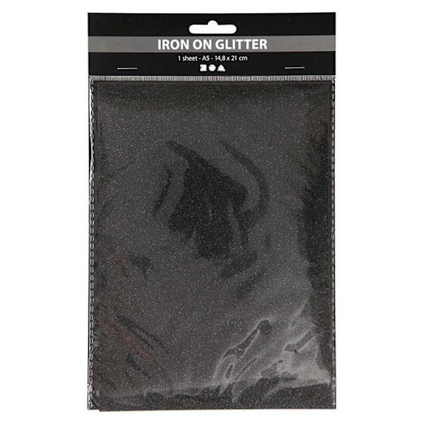 A5 Glitterark - Creotime - Sort - Unisex - Til børn - Papirmateriale Svart