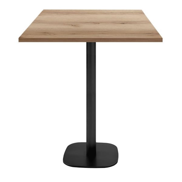 Högt bord 70 x 70 cm - Rund delano ek modell kastanj